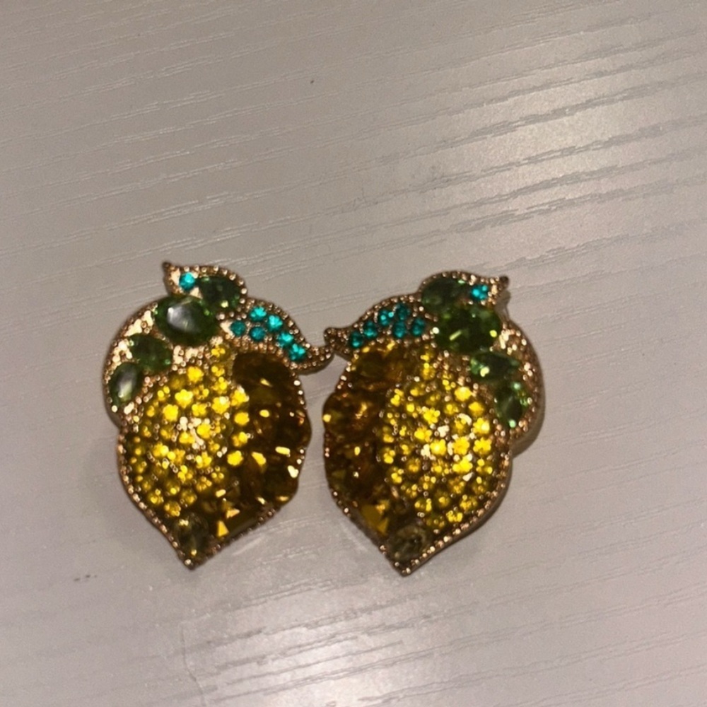 Vibrant Yellow Lemon 🍋 Earrings